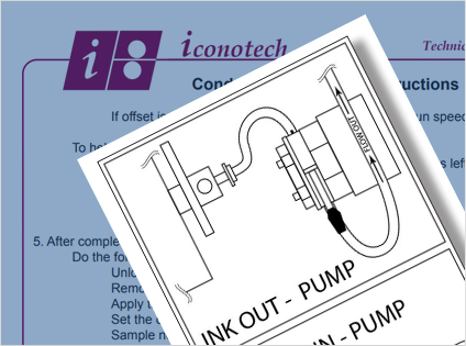 Quick-start guide showing printer operation for low-cost printing on RSC cases and kraft packaging