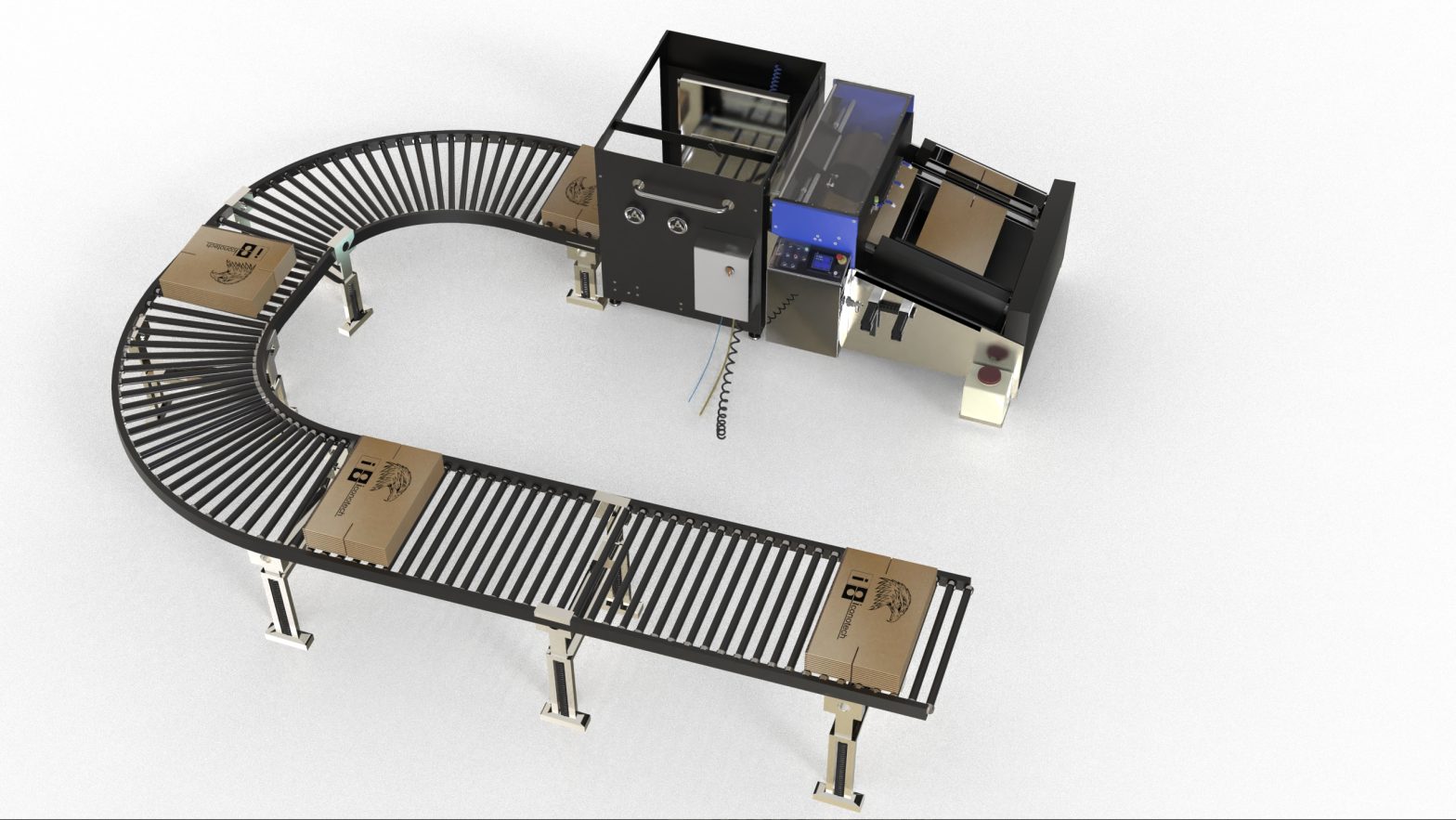 Iconotech Power Return Conveyor enables fast, powered transport of corrugated cases post-printing